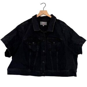 New Torrid Black Jean Crop Jacket - Size 5X